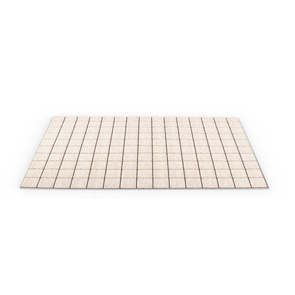 Tapis rectangulaire Sahara Grid 200x300cm - Cassina-vue en perspective, motif quadrillé clair-Cassina