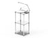 Transparent Turntable Stand - Transparent Speaker-Blanc-The Woods Gallery