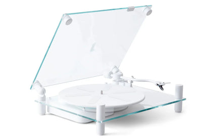 Transparent Turntable TT - Transparent Speaker-Blanc-The Woods Gallery
