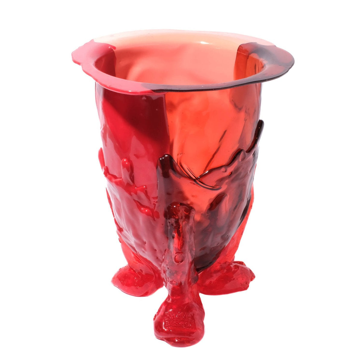 Vase Amazonia Clear Dark Ruby, Matt Salmon, Matt Red, Clear Orange par Gaetano Pesce- Fish Design-S-The Woods Gallery