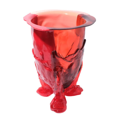 Vase Amazonia Clear Dark Ruby, Matt Salmon, Matt Red, Clear Orange par Gaetano Pesce- Fish Design-S-The Woods Gallery