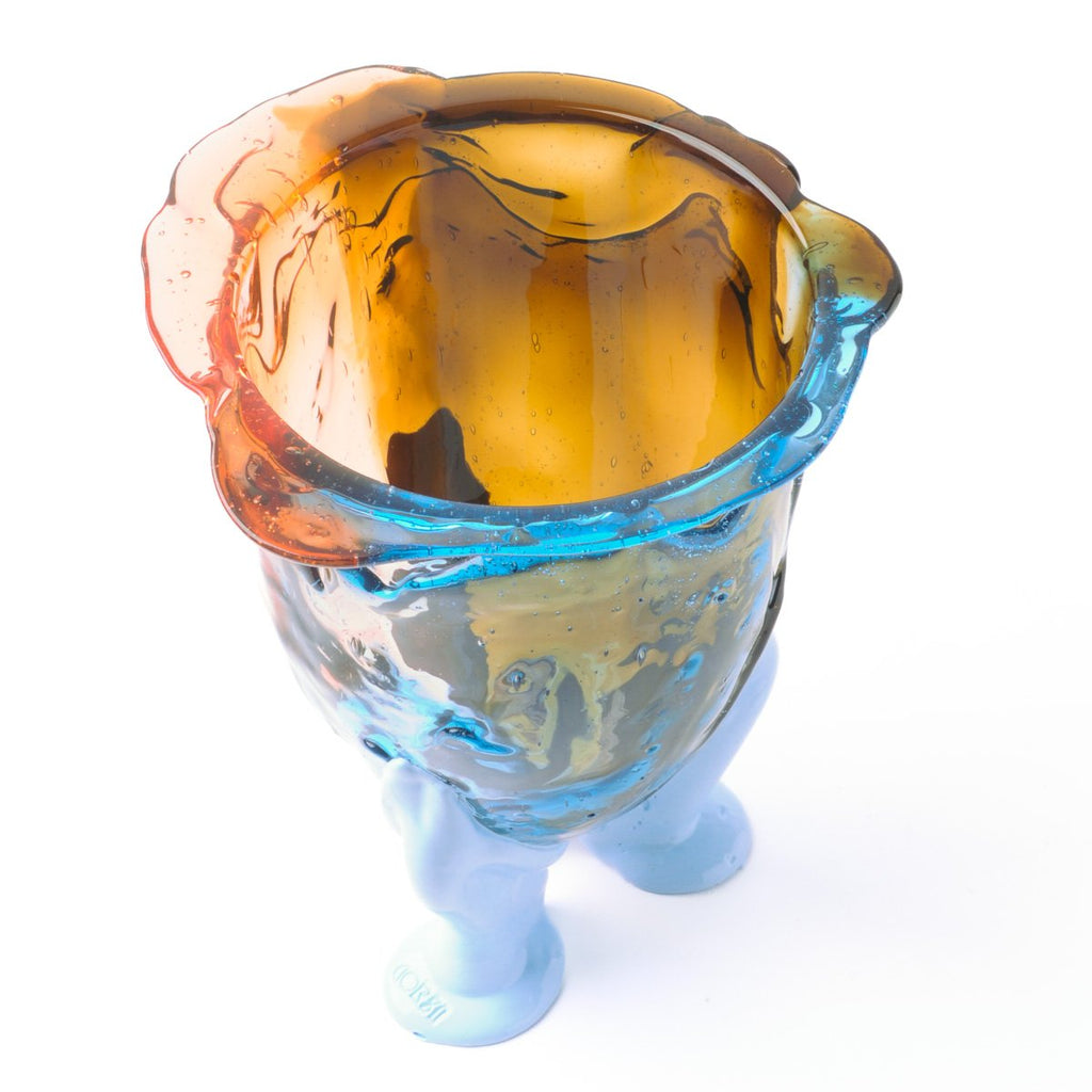 Vase Amazonia - Ruby, Light Blue, Brown, Pastel Blue de Gaetano Pesce - Fish Design-S-The Woods Gallery