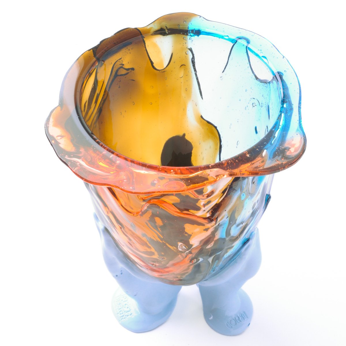 Vase Amazonia - Ruby, Light Blue, Brown, Pastel Blue de Gaetano Pesce - Fish Design-S-The Woods Gallery