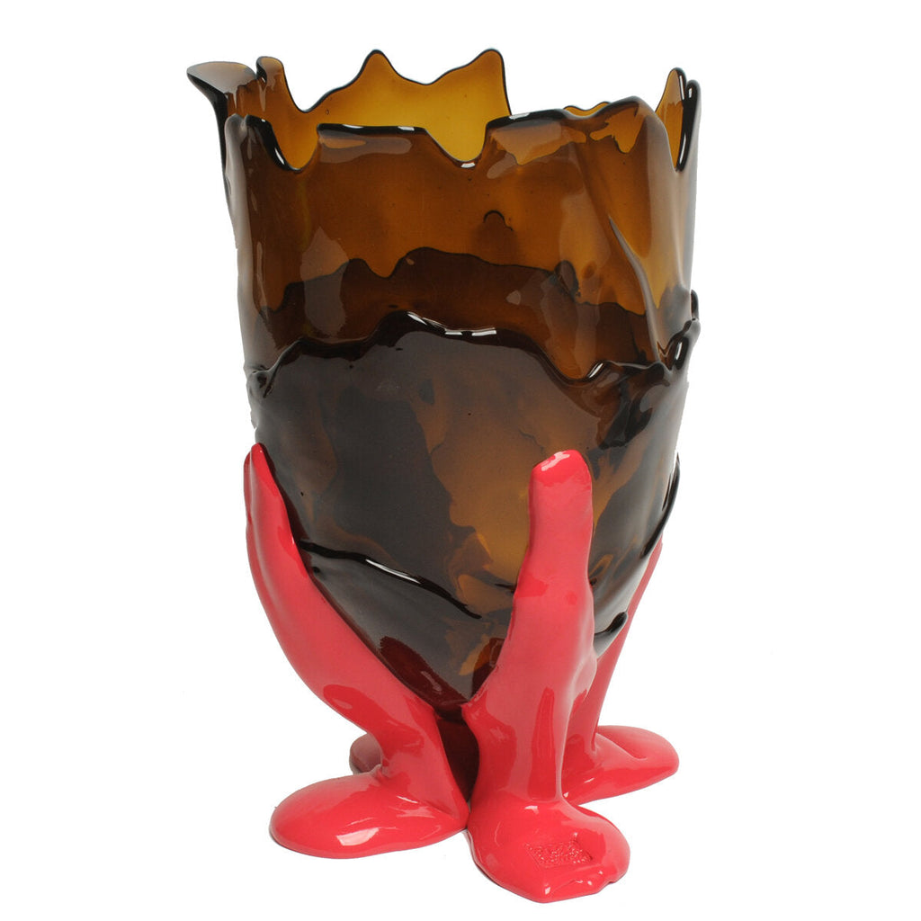 Vase Clear - Clear Brown, Fuchsia par Gaetano Pesce - Fish Design-S-The Woods Gallery