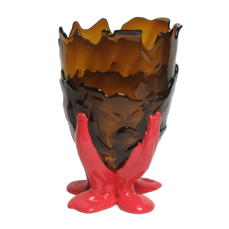 Vase Clear - Clear Brown, Fuchsia par Gaetano Pesce - Fish Design-XXL-The Woods Gallery