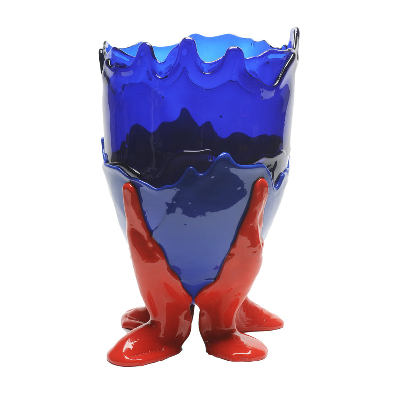 Vase Clear Extra Colour - Blue, Matt Blue, Red par Gaetano Pesce - Fish Design-S-The Woods Gallery