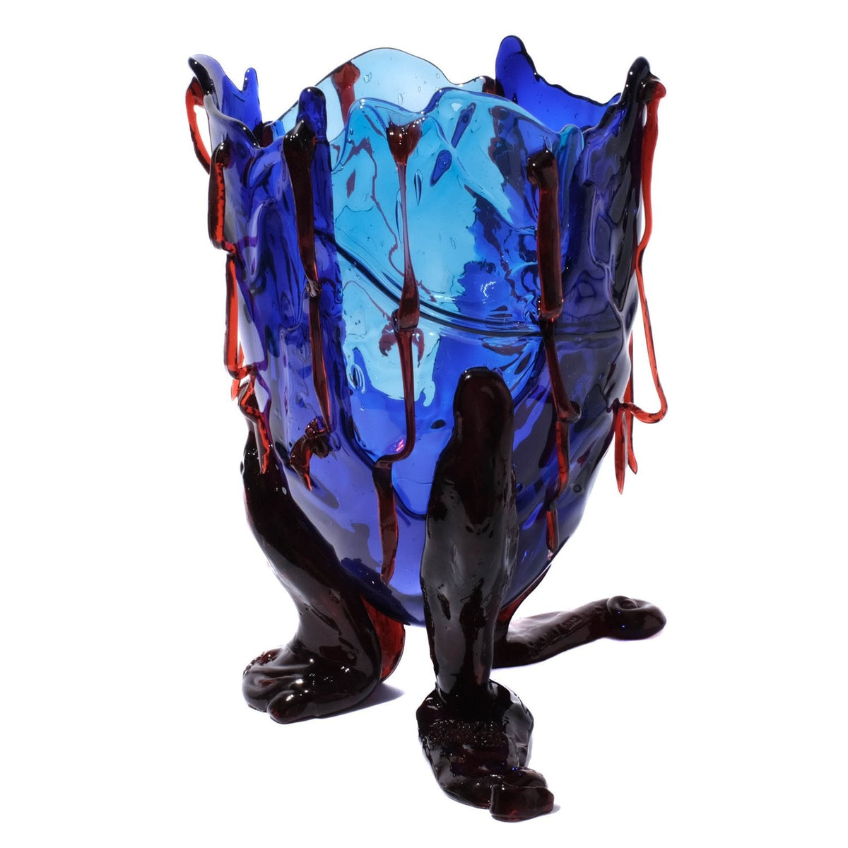 Vase Clear Special - Extra Colour - Clear Blue, Blue, Dark Ruby par Gaetano Pesce - Fish Design-S-The Woods Gallery