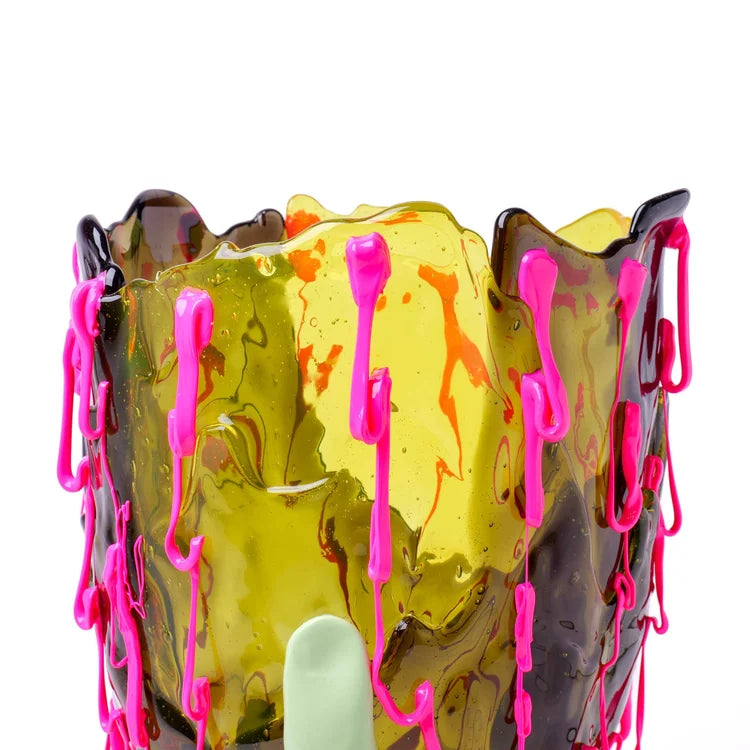 Vase Clear Special - Extra Colour - Clear Fumé, Yellow, Fluo Fushia, Mint par Gaetano Pesce - Fish Design (Copie)-S-The Woods Gallery