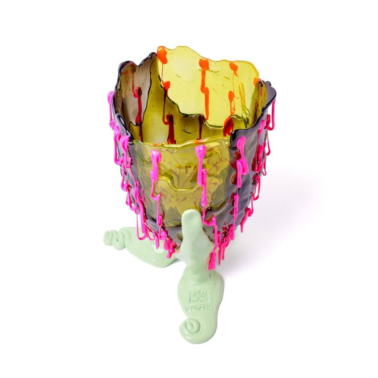 Vase Clear Special - Extra Colour - Clear Fumé, Yellow, Fluo Fushia, Mint par Gaetano Pesce - Fish Design-S-The Woods Gallery