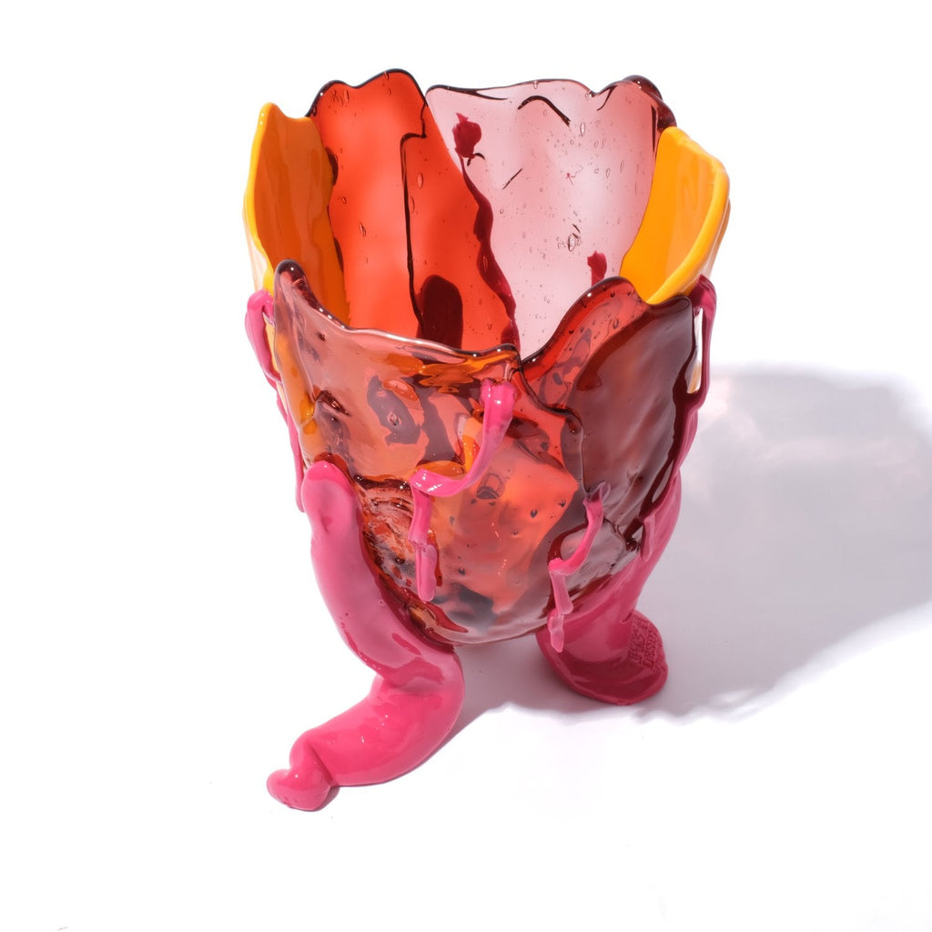 Vase Clear Special - Extra Colour - Matt Warm Yellow, Dark Ruby, Clear Pink, Matt Fuchsia par Gaetano Pesce - Fish Design-S-The Woods Gallery