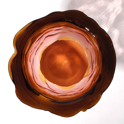 Vase Flower - Clear Brown, Clear Antique Pink And Matt Pastel Yellow par Gaetano Pesce - Fish Design-L-The Woods Gallery