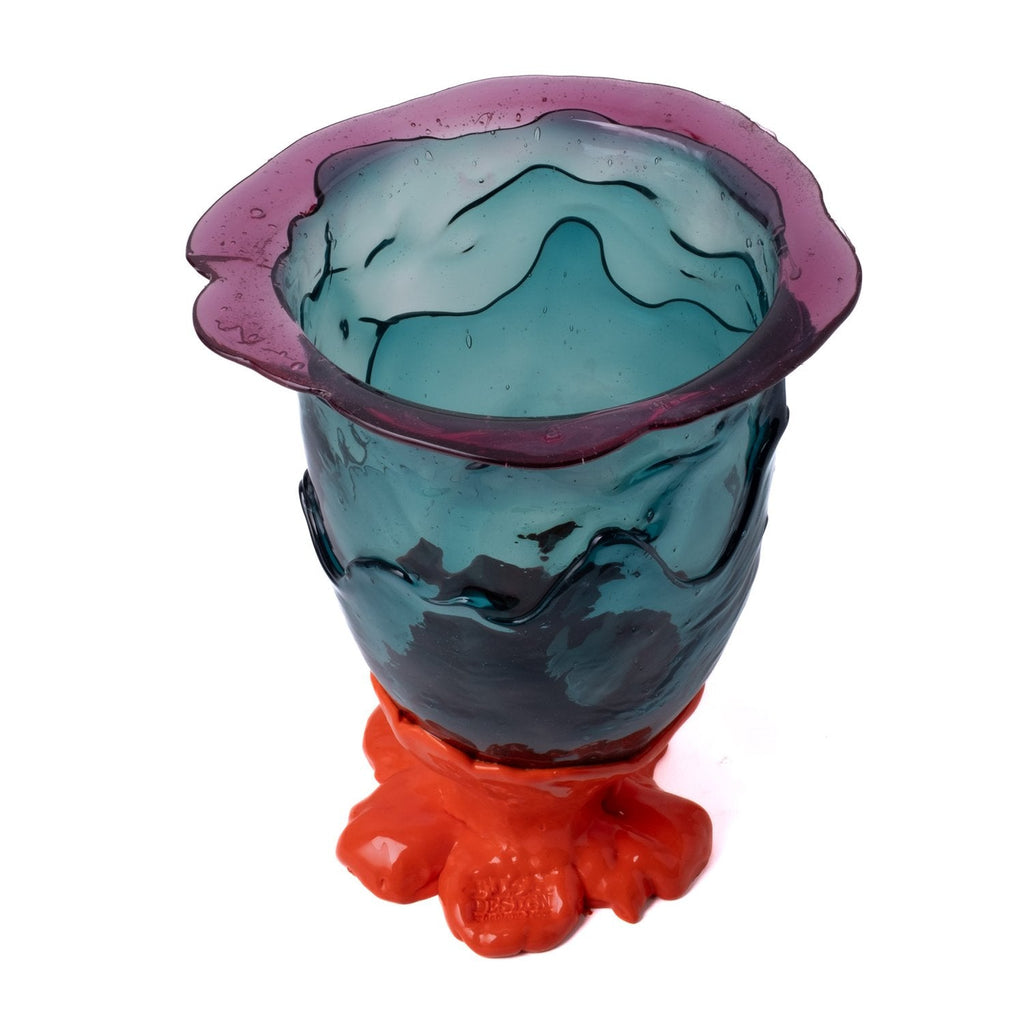 Vase Flower - Clear Light Fuchsia, Clear Emerald And Matt Orange par Gaetano Pesce - Fish Design-L-The Woods Gallery