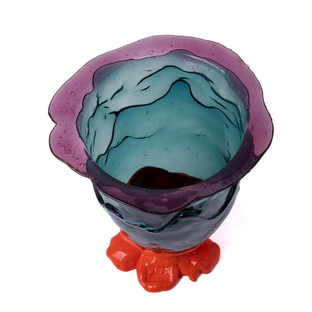 Vase Flower - Clear Light Fuchsia, Clear Emerald And Matt Orange par Gaetano Pesce - Fish Design-L-The Woods Gallery