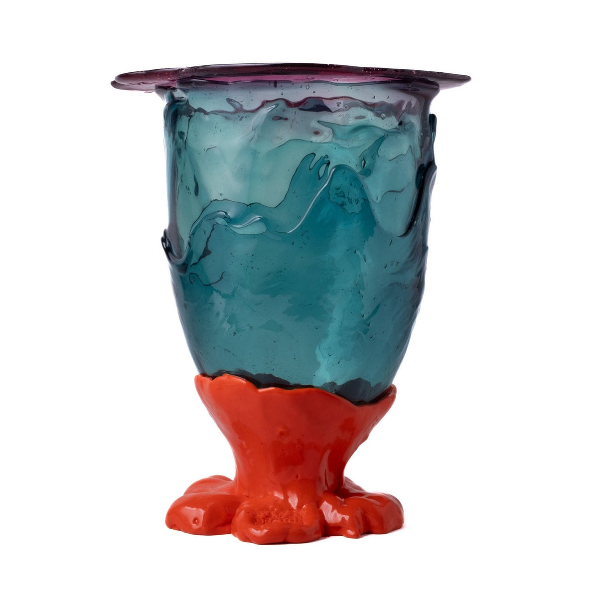 Vase Flower - Clear Light Fuchsia, Clear Emerald And Matt Orange par Gaetano Pesce - Fish Design-L-The Woods Gallery