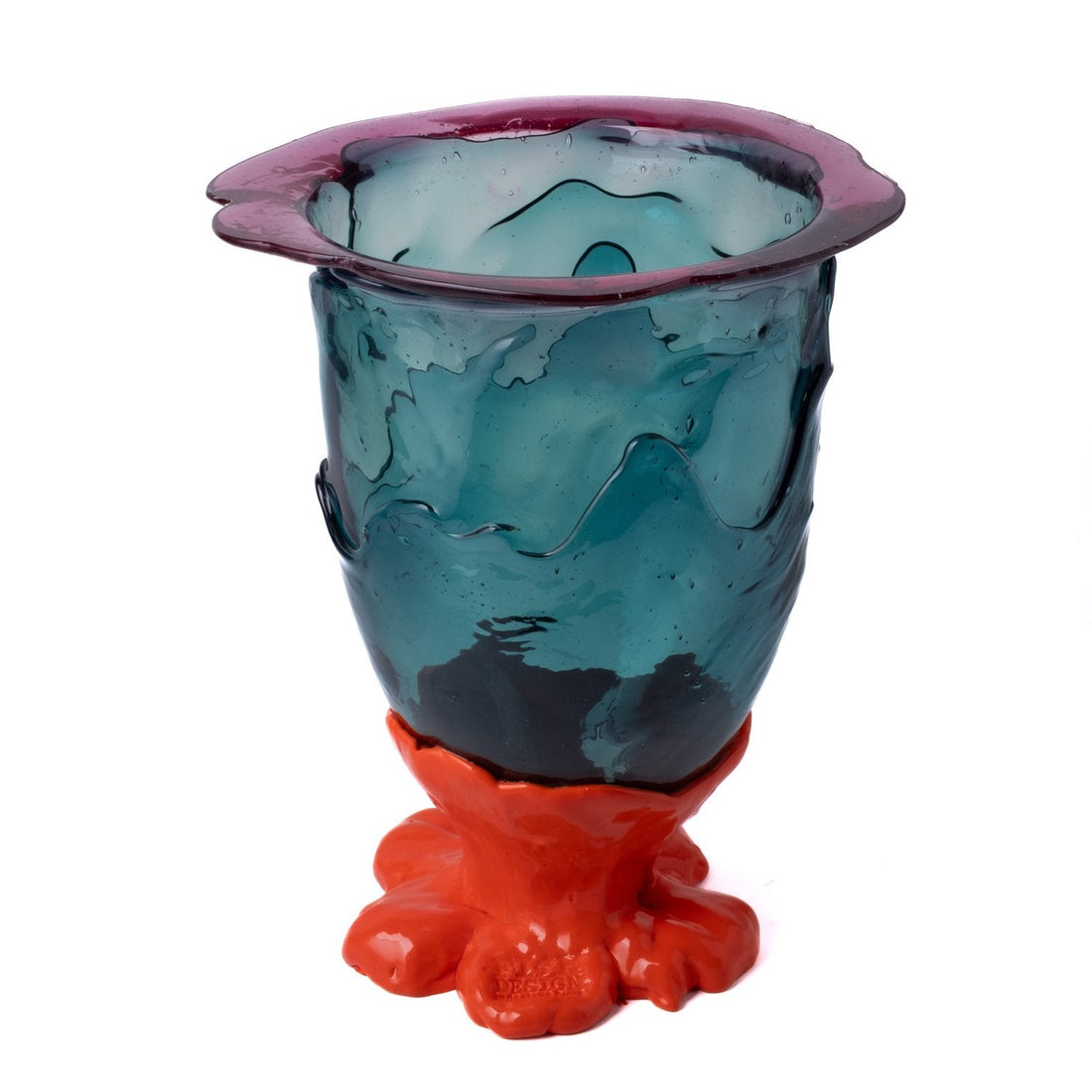 Vase Flower - Clear Light Fuchsia, Clear Emerald And Matt Orange par Gaetano Pesce - Fish Design-L-The Woods Gallery