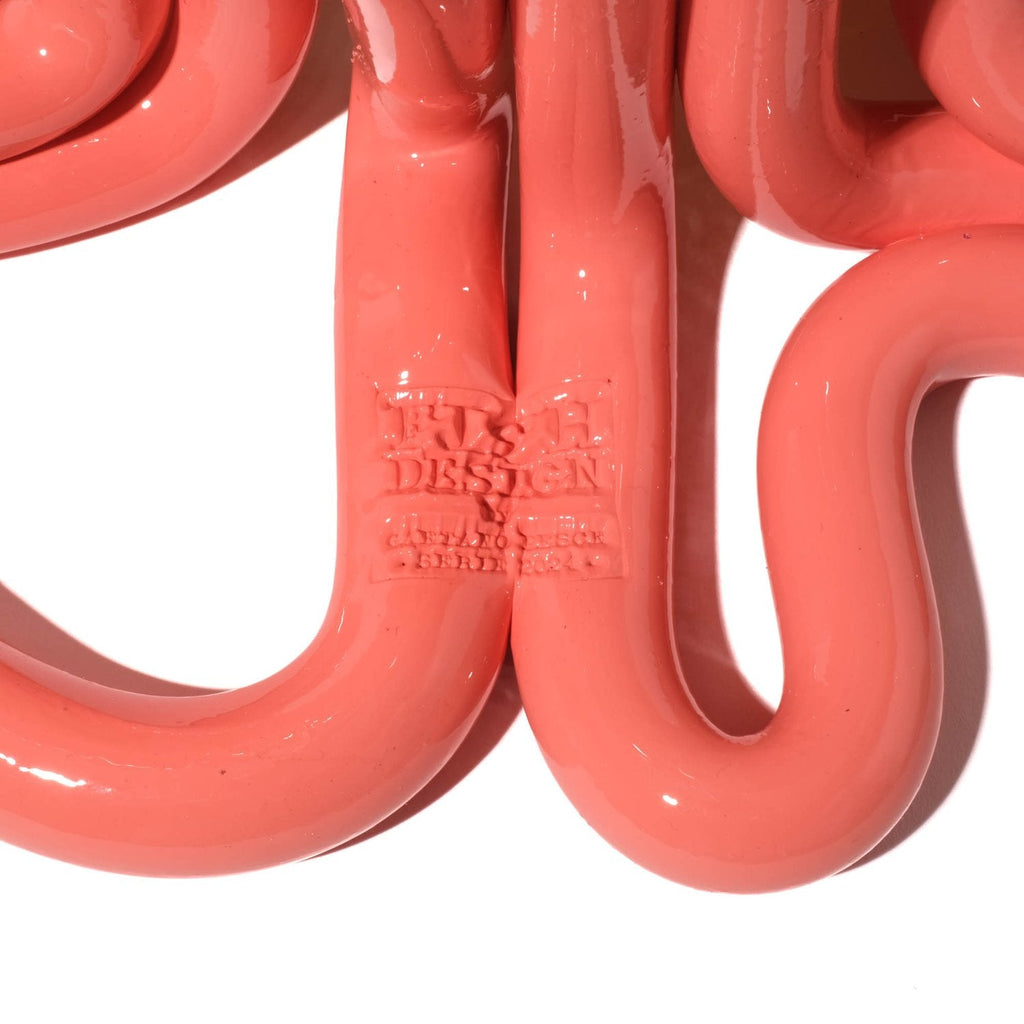 Vase Indian Summer - Clear Amber, Matt Dark Salmon par Gaetano Pesce - Fish Design-S-The Woods Gallery