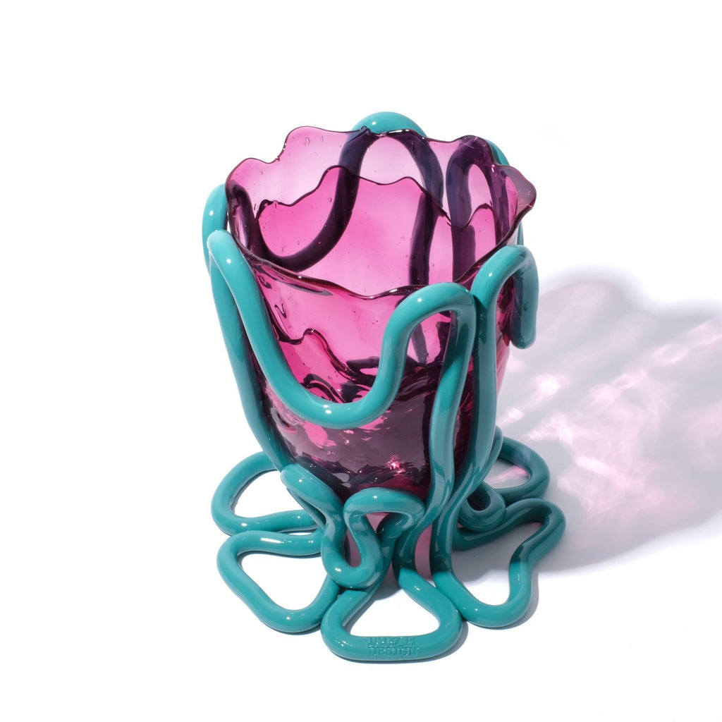 Vase Indian Summer - Clear Light Fuchsia And Matt Ocean par Gaetano Pesce - Fish Design-S-The Woods Gallery