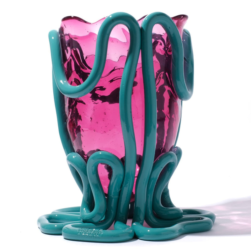 Vase Indian Summer - Clear Light Fuchsia And Matt Ocean par Gaetano Pesce - Fish Design-S-The Woods Gallery