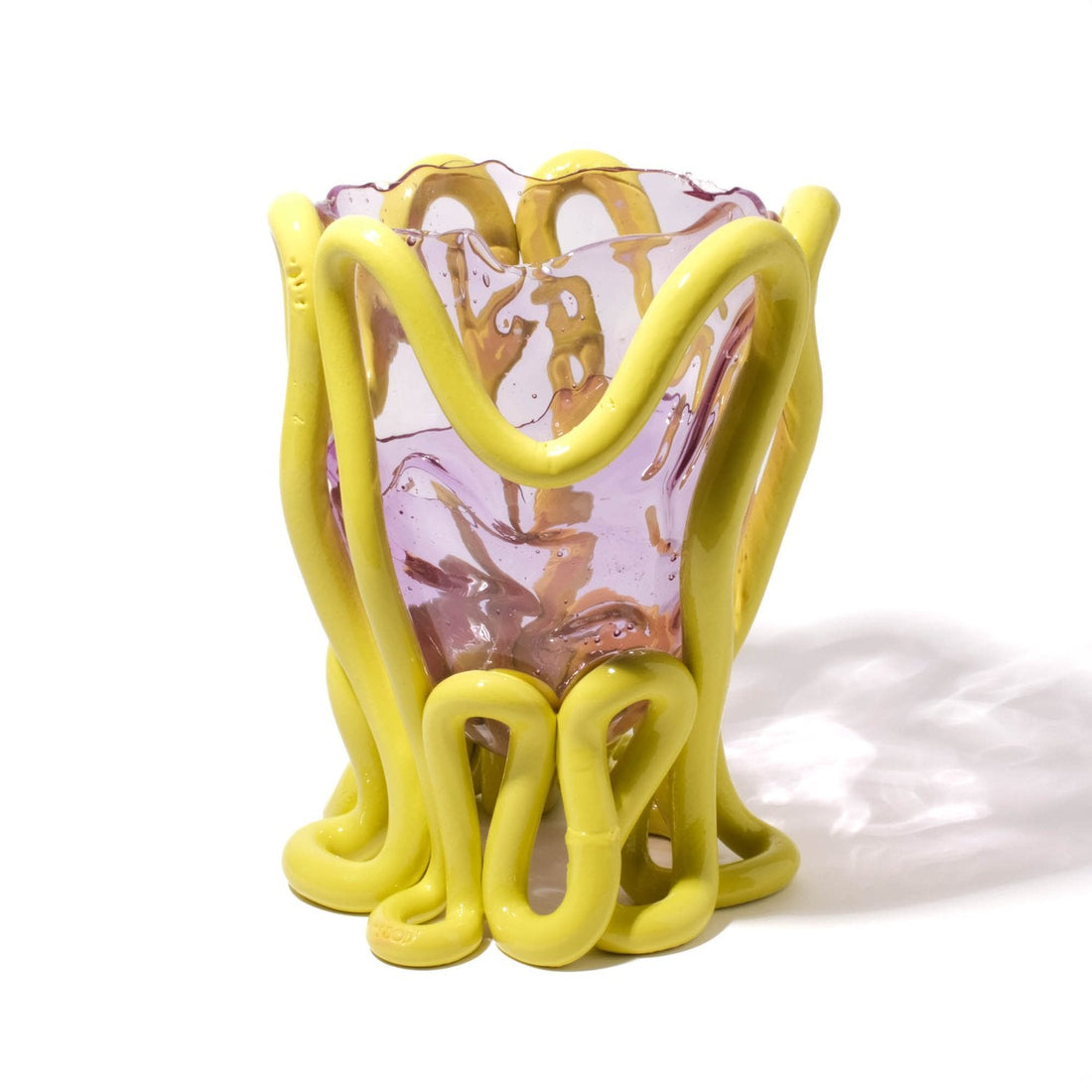 Vase Indian Summer - Clear Lilac And Matt Fluo Yellow par Gaetano Pesce - Fish Design-S-The Woods Gallery