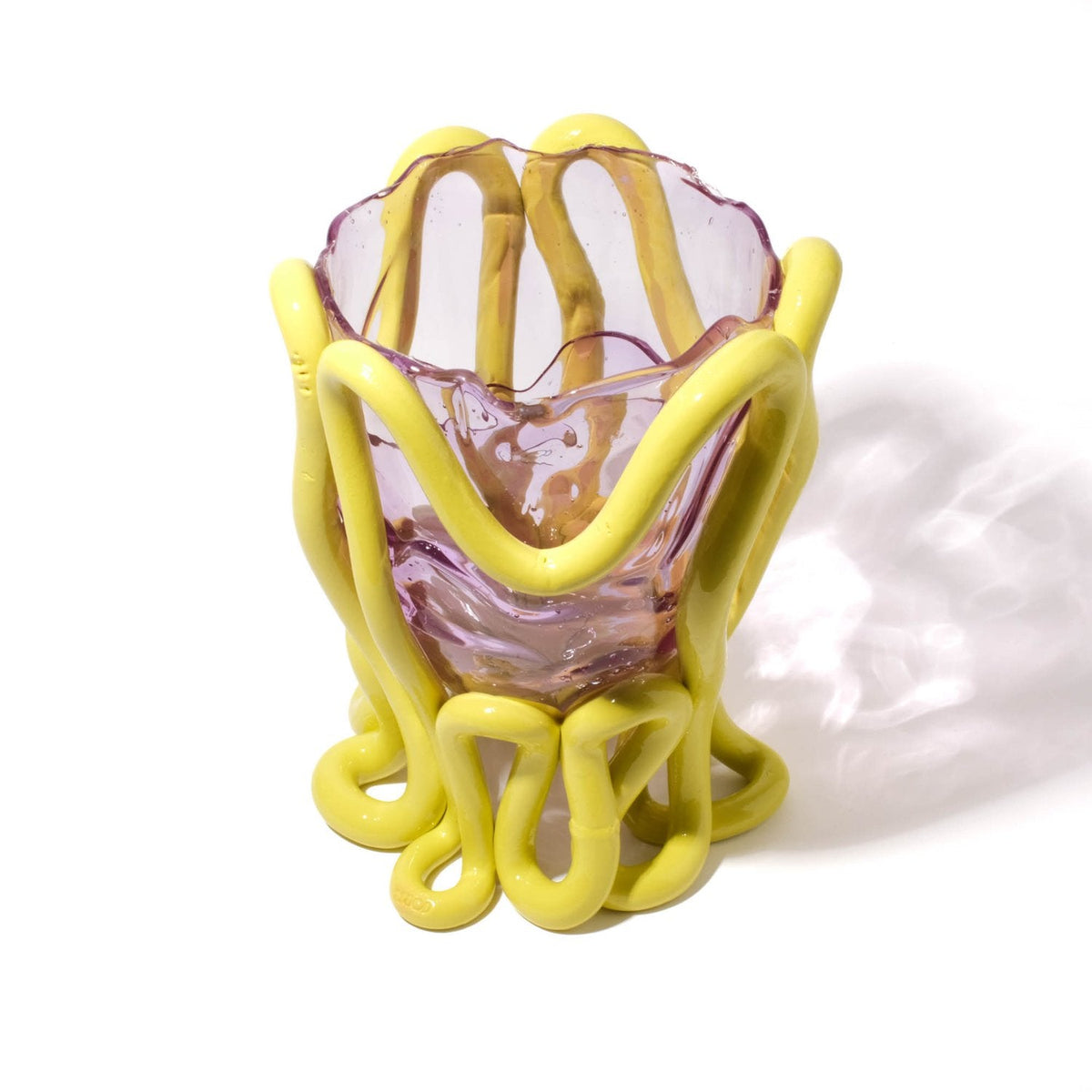 Vase Indian Summer - Clear Lilac And Matt Fluo Yellow par Gaetano Pesce - Fish Design-S-The Woods Gallery