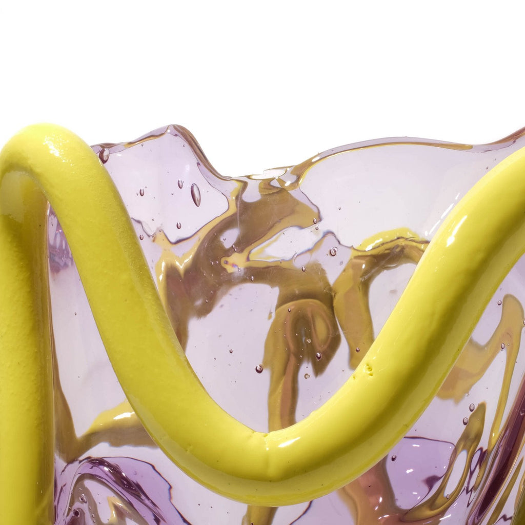 Vase Indian Summer - Clear Lilac And Matt Fluo Yellow par Gaetano Pesce - Fish Design-S-The Woods Gallery