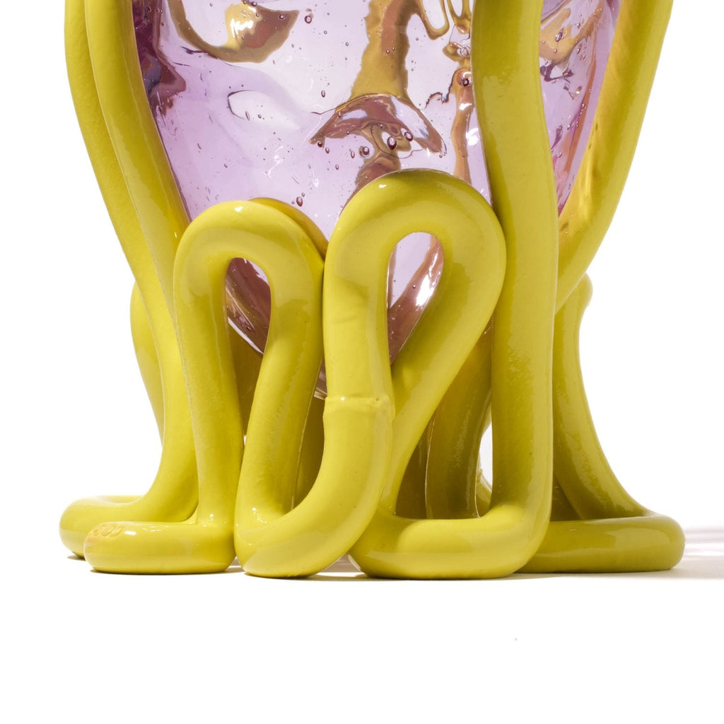 Vase Indian Summer - Clear Lilac And Matt Fluo Yellow par Gaetano Pesce - Fish Design-S-The Woods Gallery