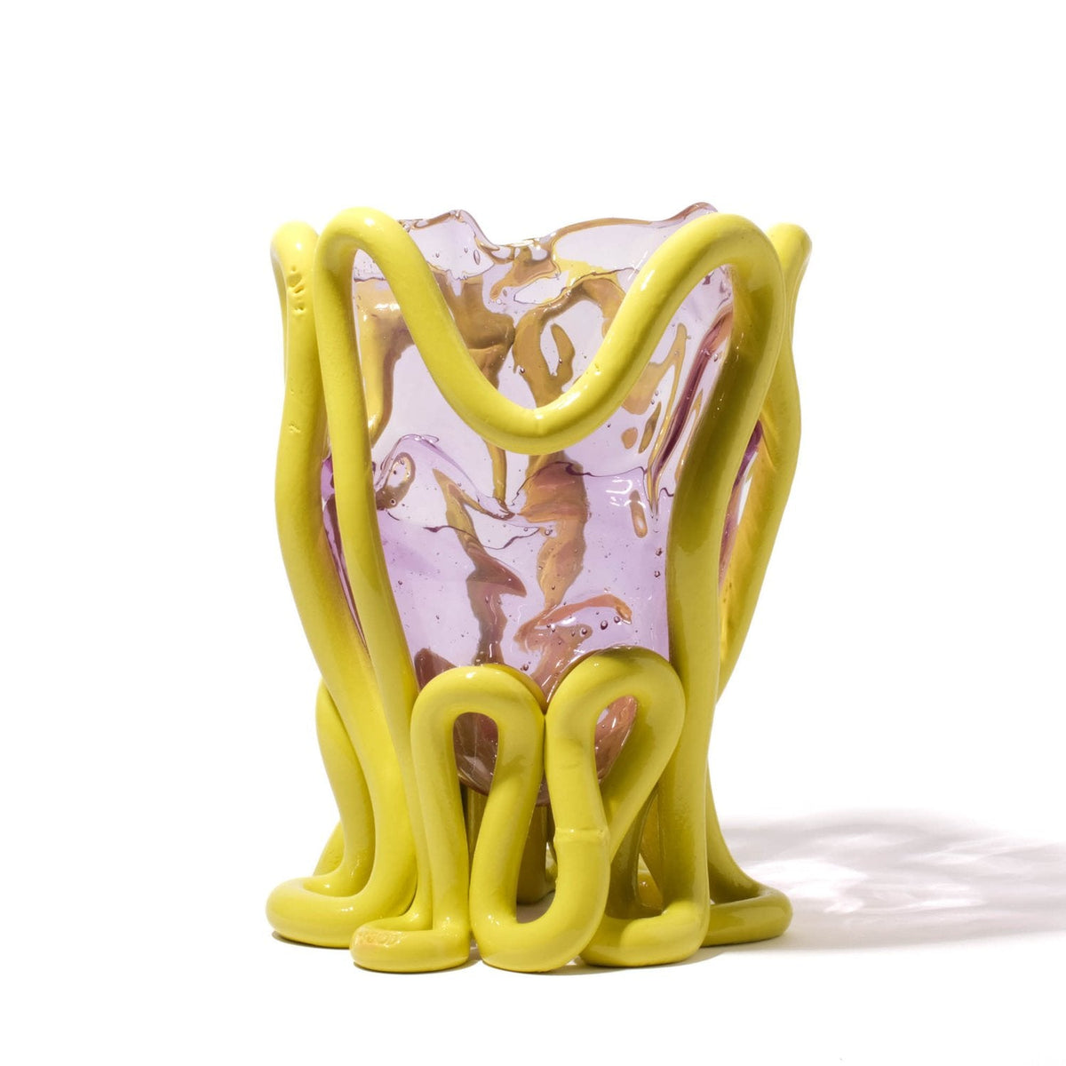 Vase Indian Summer - Clear Lilac And Matt Fluo Yellow par Gaetano Pesce - Fish Design-S-The Woods Gallery