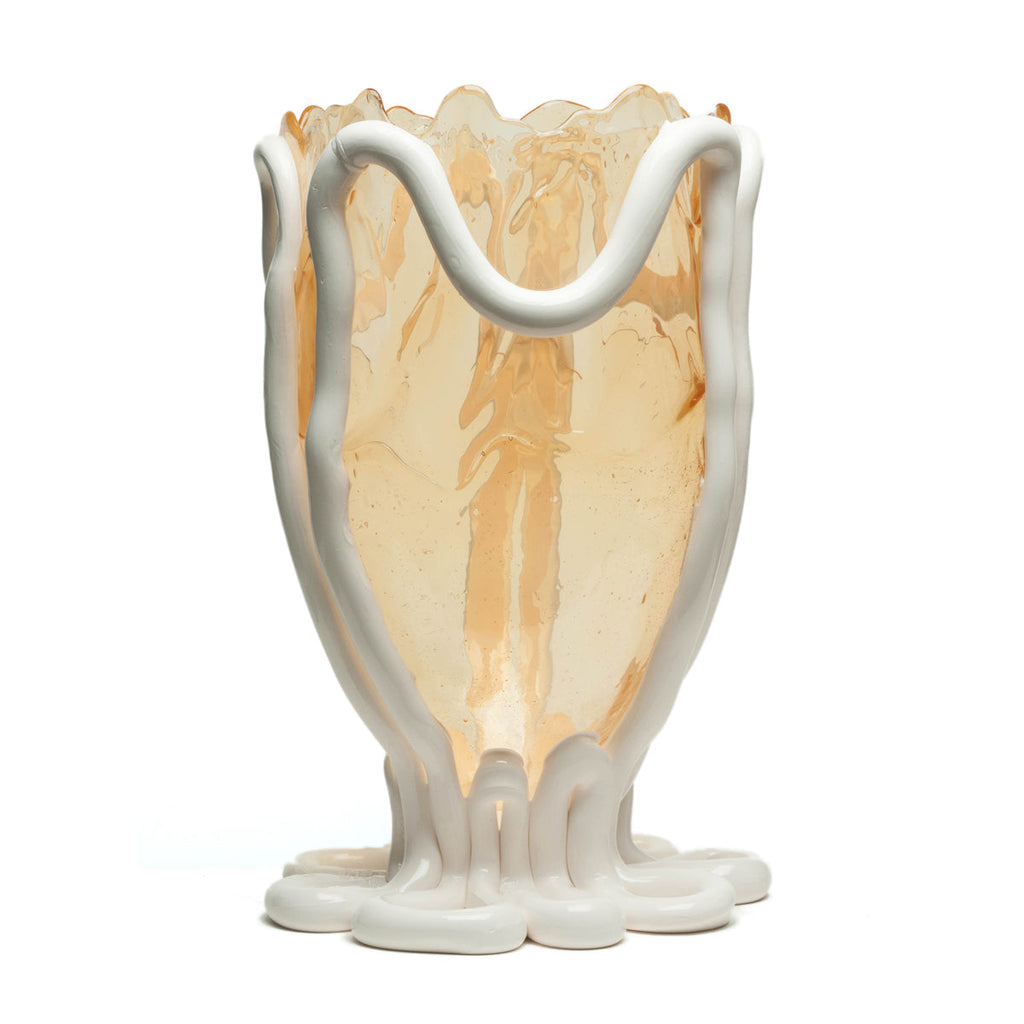 Vase Indian Summer - Clear, Matt White par Gaetano Pesce - Fish Design-S-The Woods Gallery