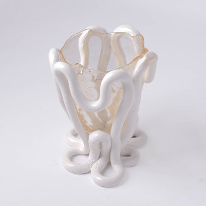 Vase Indian Summer - Clear, Matt White par Gaetano Pesce - Fish Design-S-The Woods Gallery