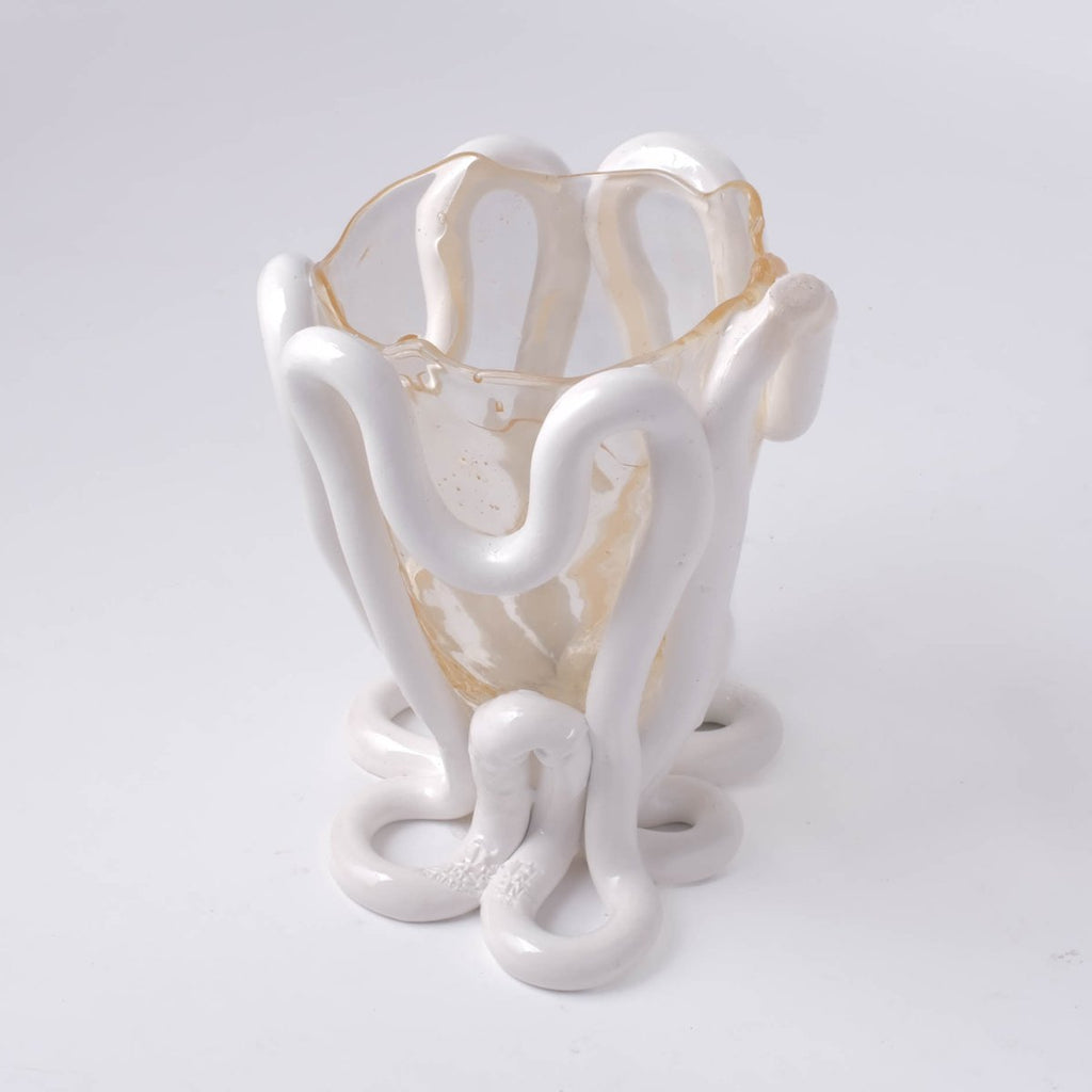 Vase Indian Summer - Clear, Matt White par Gaetano Pesce - Fish Design-S-The Woods Gallery