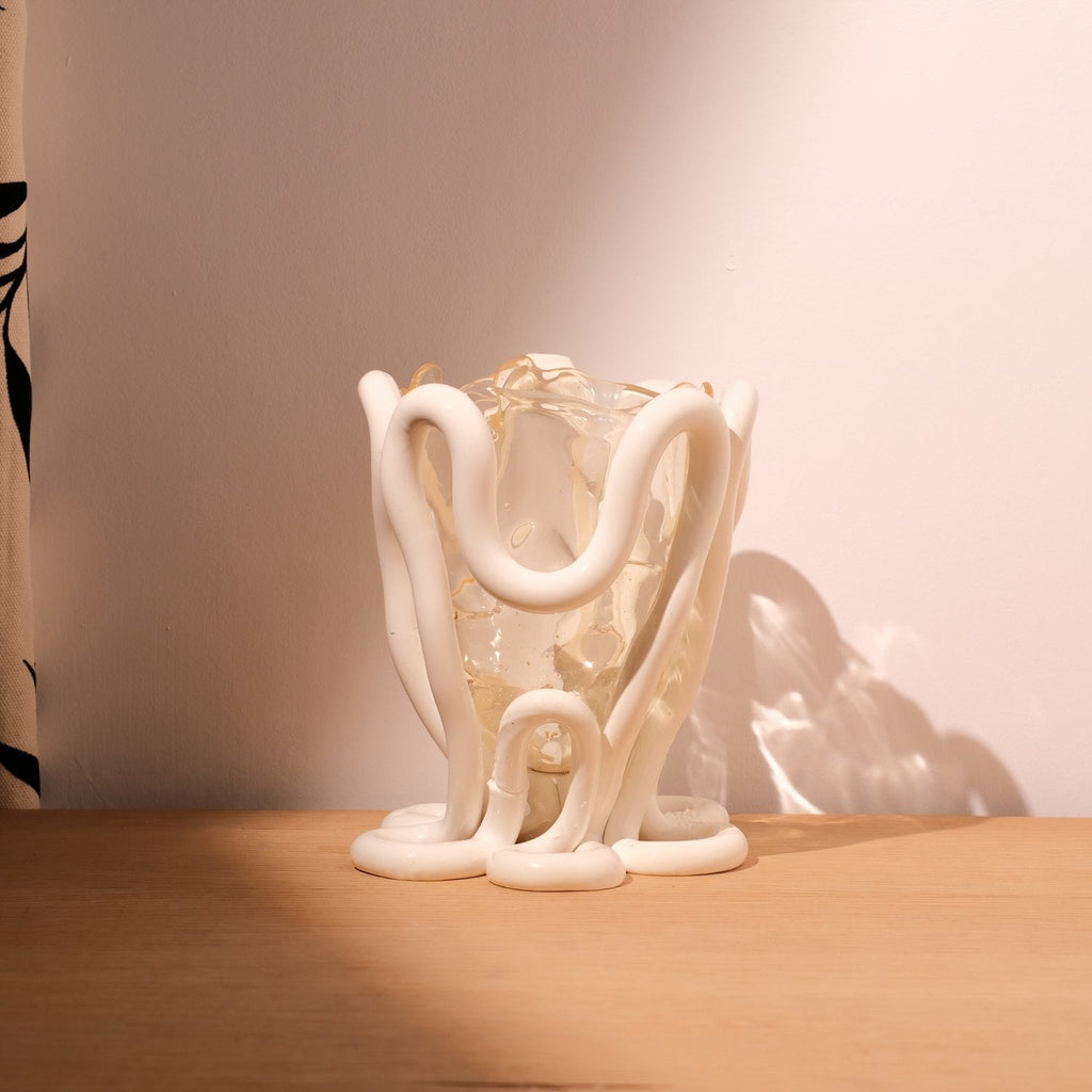 Vase Indian Summer - Clear, Matt White par Gaetano Pesce - Fish Design-S-The Woods Gallery