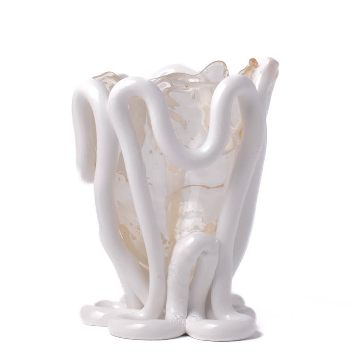Vase Indian Summer - Clear, Matt White par Gaetano Pesce - Fish Design-S-The Woods Gallery