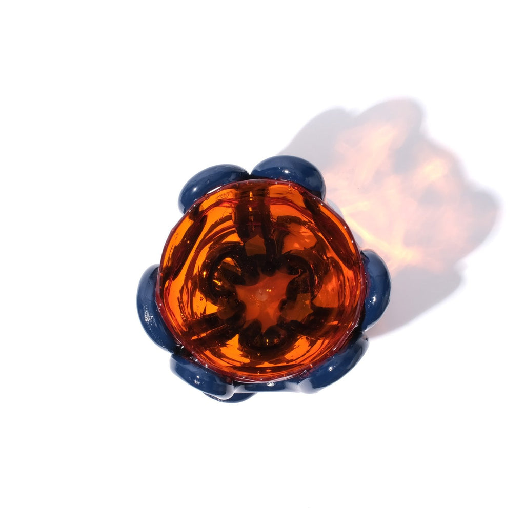 Vase Indian Summer - Clear Orange, Matt Blue par Gaetano Pesce - Fish Design-S-The Woods Gallery