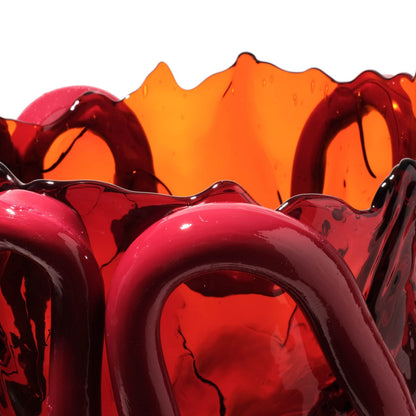 Vase Indian Summer Extra Colour - Clear Fuchsia, Orange, Matt Bordeaux par Gaetano Pesce - Fish Design-S-The Woods Gallery