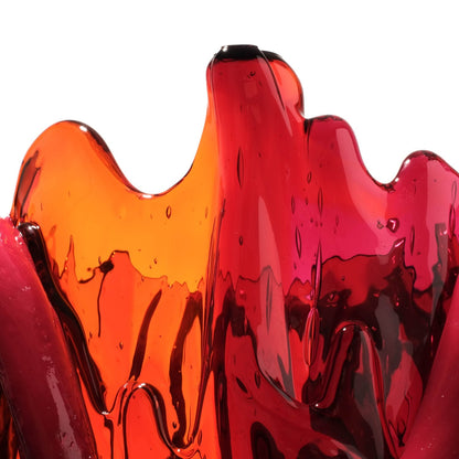 Vase Indian Summer Extra Colour - Clear Fuchsia, Orange, Matt Bordeaux par Gaetano Pesce - Fish Design-S-The Woods Gallery