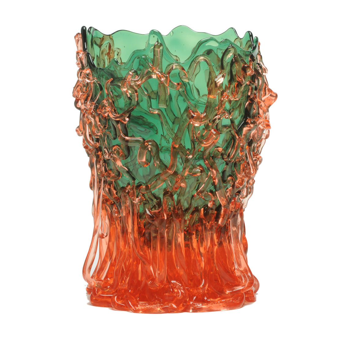 Vase Medusa - Bottle Green And Clear Ruby par Gaetano Pesce - Fish Design-S-The Woods Gallery