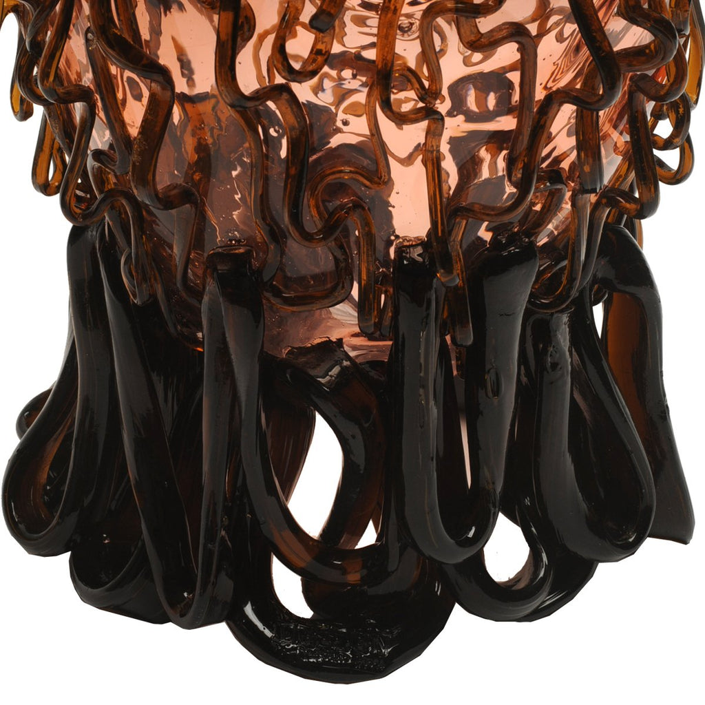 Vase Medusa - Clear Pink And Clear Brown par Gaetano Pesce - Fish Design-S-The Woods Gallery