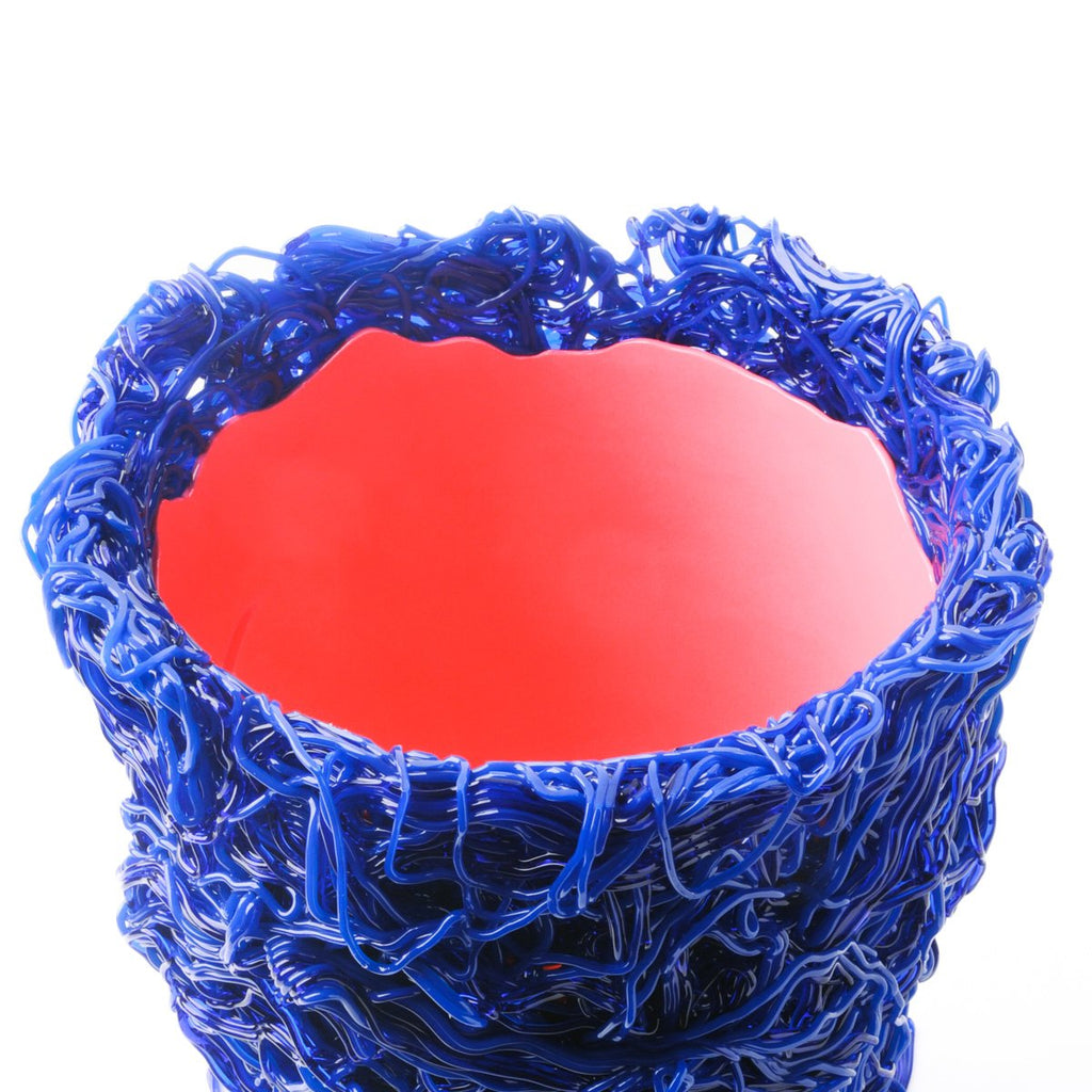 Vase Moss - Clear Blue, Matt Blue And Matt Fuchsia par Gaetano Pesce - Fish Design-L-The Woods Gallery