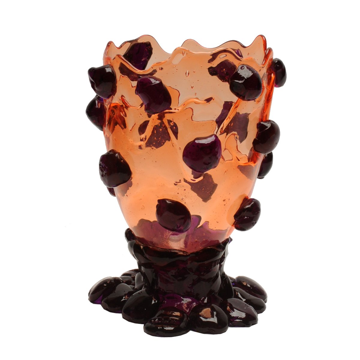 Vase Nugget - Clear Ruby, Purple par Gaetano Pesce - Fish Design-M-The Woods Gallery