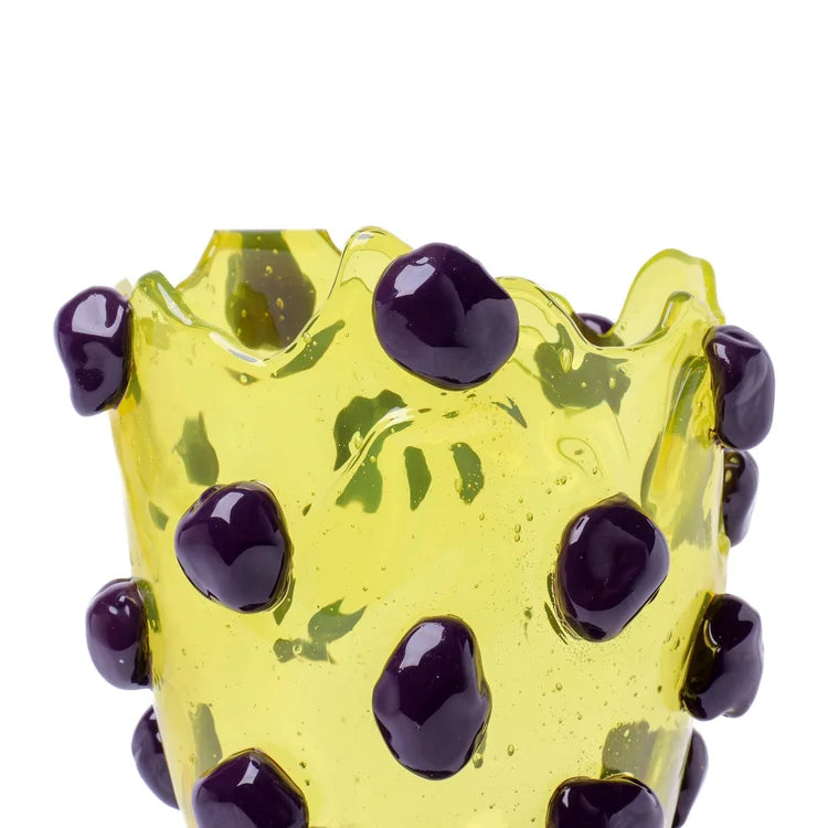 Vase Nugget - Clear Yellow, Aubergine par Gaetano Pesce - Fish Design-S-The Woods Gallery