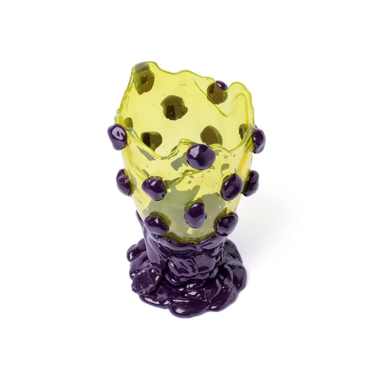 Vase Nugget - Clear Yellow, Aubergine par Gaetano Pesce - Fish Design-S-The Woods Gallery