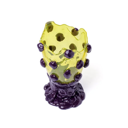Vase Nugget - Clear Yellow, Aubergine par Gaetano Pesce - Fish Design-S-The Woods Gallery