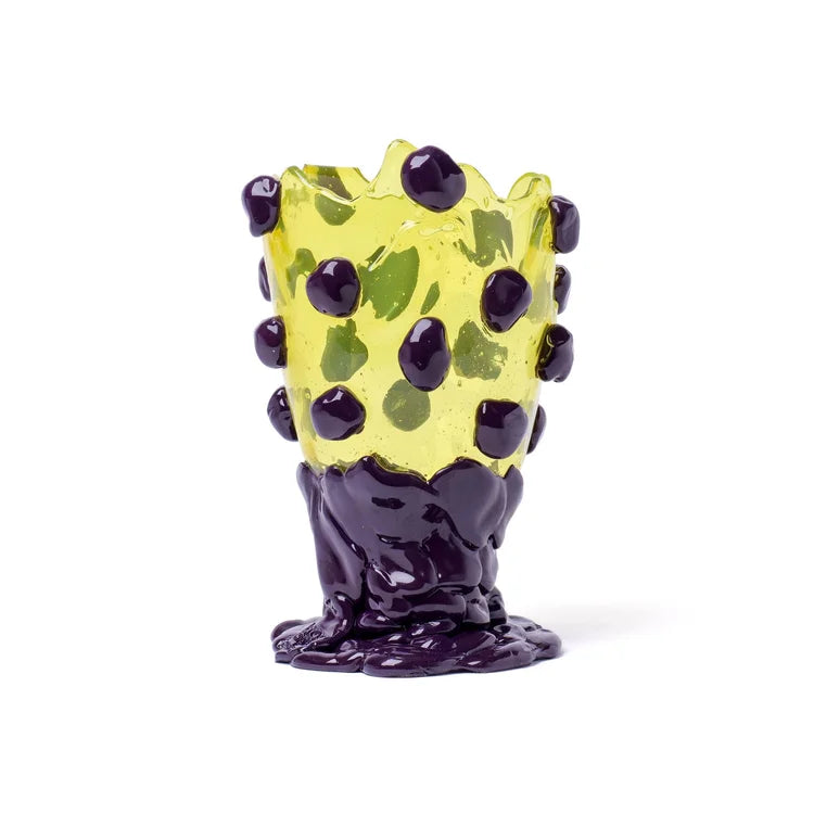 Vase Nugget - Clear Yellow, Aubergine par Gaetano Pesce - Fish Design-S-The Woods Gallery