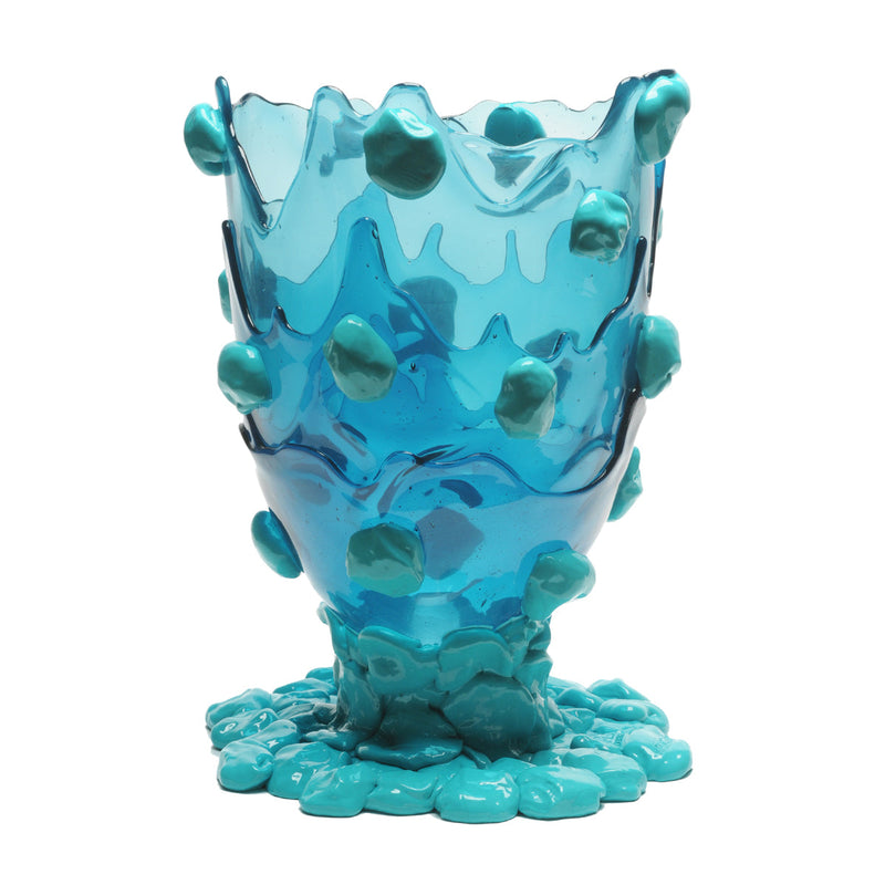 Vase Nugget Extra Colour - Clear Aqua, Emerald, Turquoise par Gaetano Pesce - Fish Design-S-The Woods Gallery