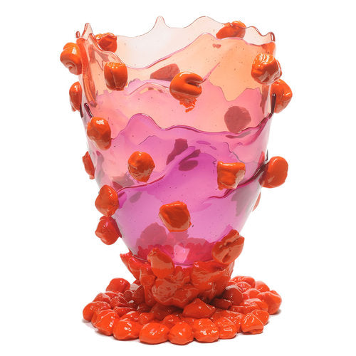 Vase Nugget Little Ruby, Clear Purple, Matt Orange L de Gaetano Pesce - Fish Design-S-The Woods Gallery