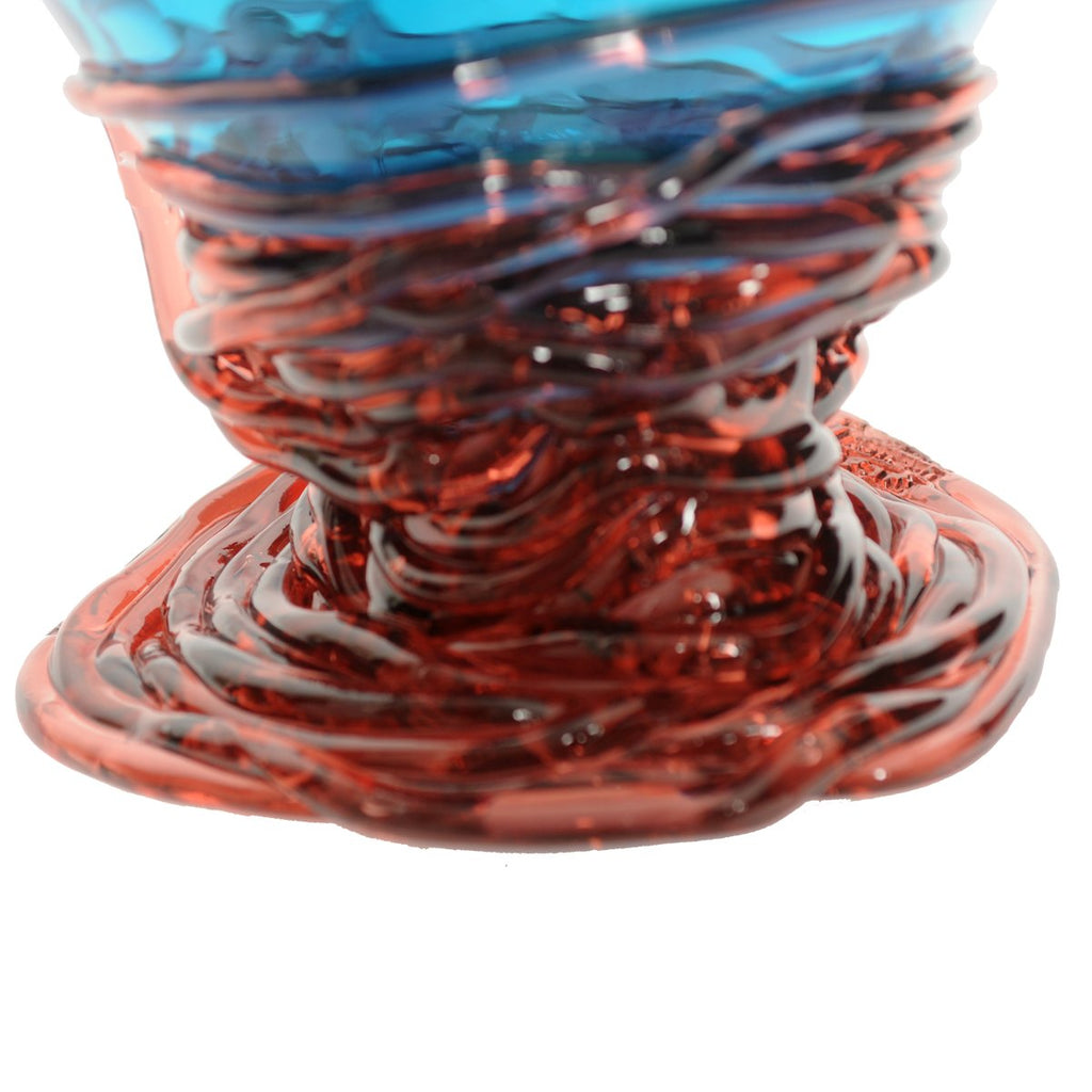 Vase Pompitu II - Clear Emerald And Clear Rose Pink par Gaetano Pesce - Fish Design-S-The Woods Gallery