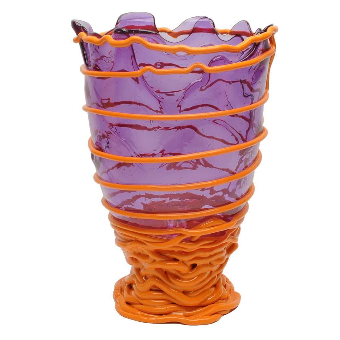 Vase Pompitu II - Clear Lilac And Matt Pumpkin par Gaetano Pesce - Fish Design-S-The Woods Gallery