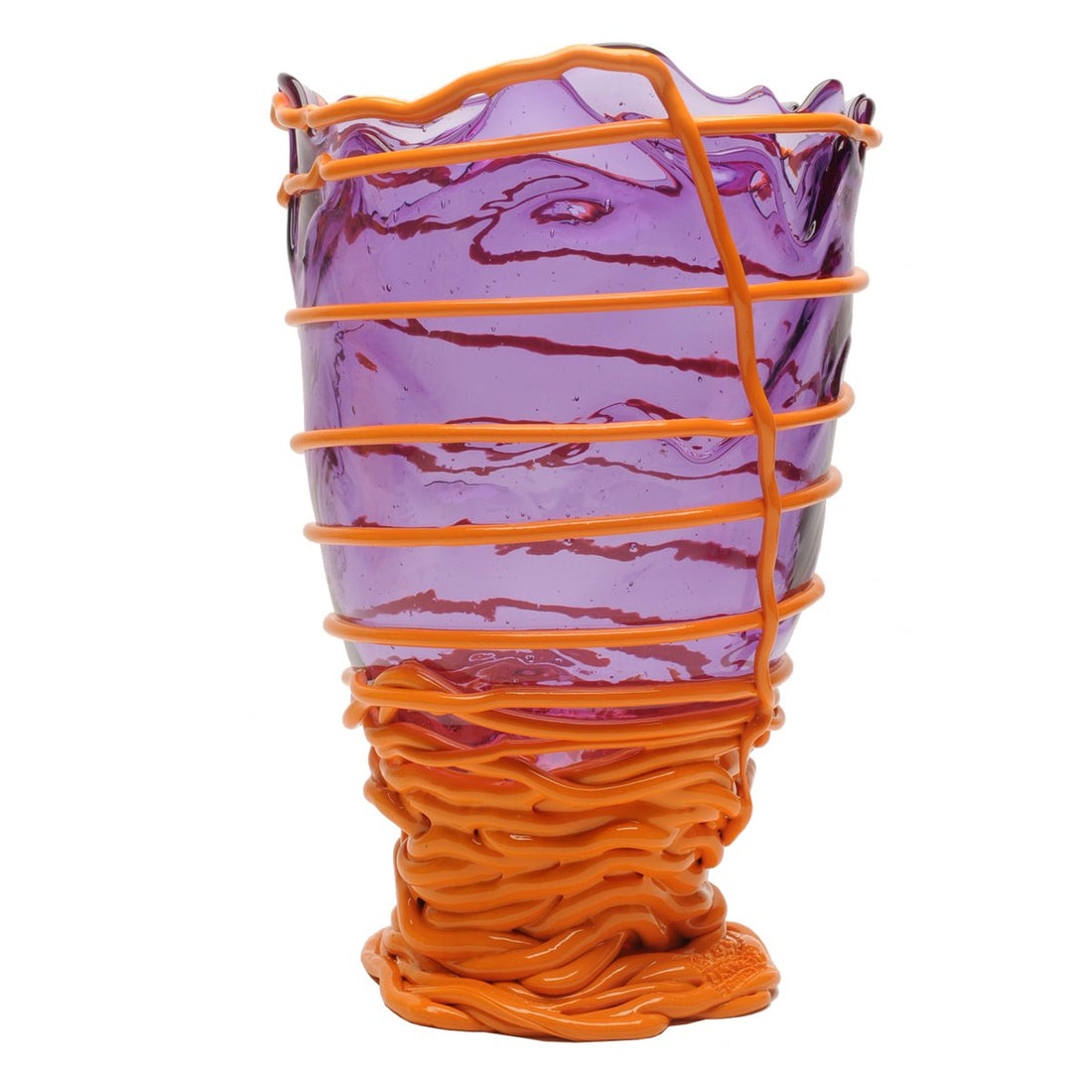 Vase Pompitu II - Clear Lilac And Matt Pumpkin par Gaetano Pesce - Fish Design-S-The Woods Gallery