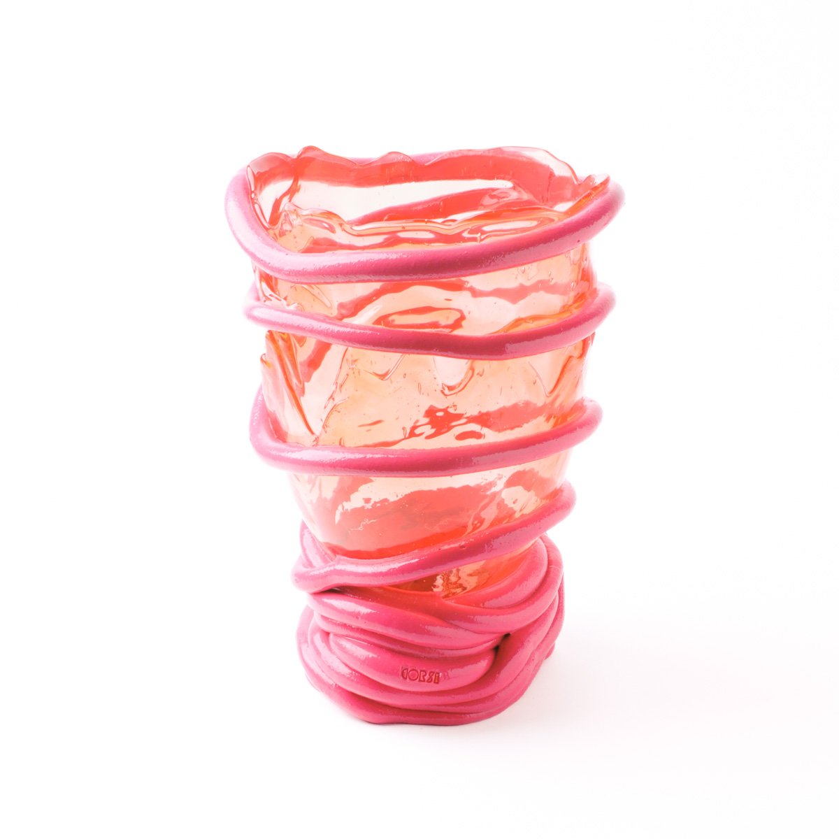 Vase Pompitu - bouteille Rubis Clair, Fuchsia de Gaetano Pesce - Fish Design-S-The Woods Gallery