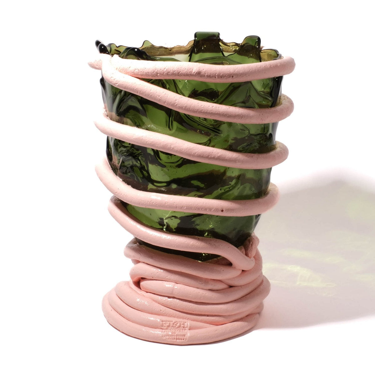 Vase Pompitu bouteille verte - saumon de Gaetano Pesce - Fish Design-S-The Woods Gallery